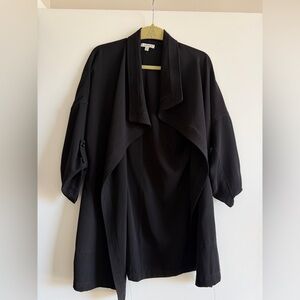 Max Studio Charcoal Open Front Cardigan